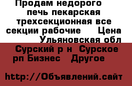 Продам недорого  - печь пекарская трехсекционная(все секции рабочие)  › Цена ­ 9 000 - Ульяновская обл., Сурский р-н, Сурское рп Бизнес » Другое   